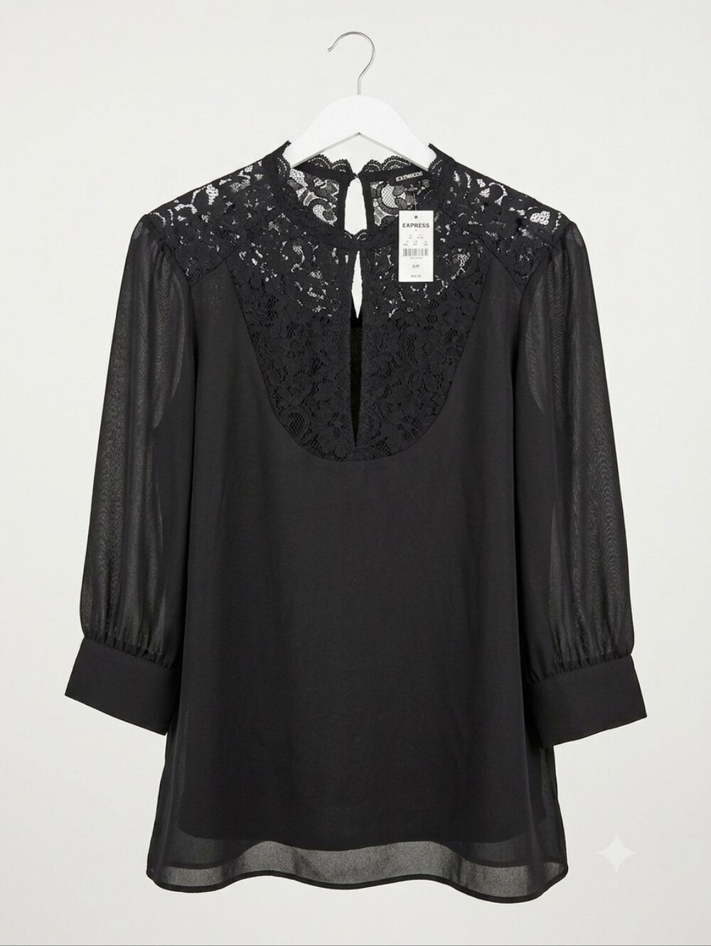 Express Black Lace Top New With Tags
